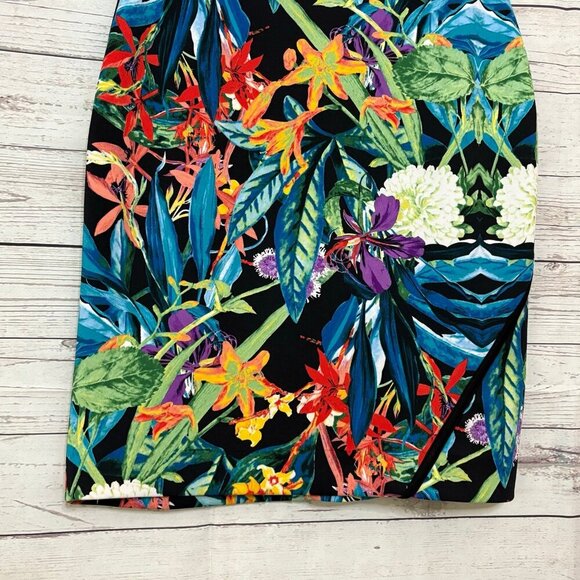 Nicole by Nicole Miller Tropical Print Sleeveless Cutout Dress Medium - Picture 4 of 7